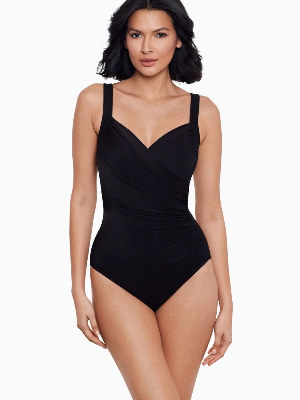 Miraclesuit  For Chicos Sanibel One-Piece Black Women's Size 14 NWT